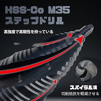 スパイラルステップドリル 公式】パーマンショップ-スパイラルステップドリル: 作業工具